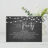 Invitation Happily Ever After Party, Rustic String Lights (Debout devant)