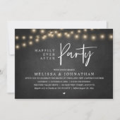 Invitation Happily Ever After Party, Rustic String Lights (Devant)