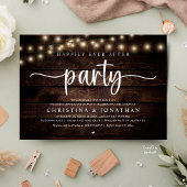 Invitation Happily Ever After Party, Rustic Wedding Dinner