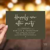 Invitation Happily Ever After Party, Wedding Dinner Dancing