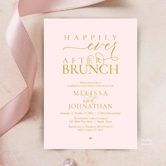 Invitation Happily Ever After Party Wedding Elopement Dinner