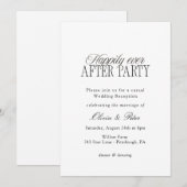 Invitation Happily Ever After Party Wedding Reception (Devant / Derrière)