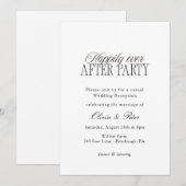 Invitation Happily Ever After Party Wedding Reception (Devant / Derrière)