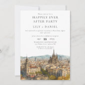 Invitation Happily Ever After Photo Barcelona Wedding (Devant)