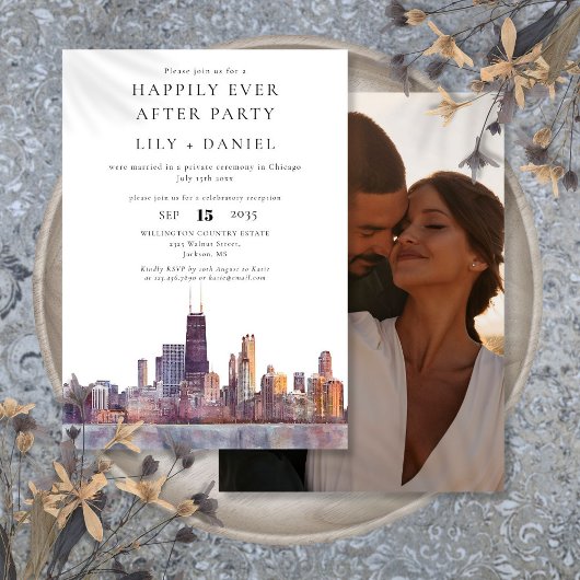 Invitation Happily Ever After Photo Chicago Wedding