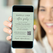 Invitation Happily Ever After Photo QR Code Wedding Reception
