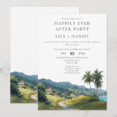 Invitation Happily Ever After Tropical Caribbean Wedding (Devant / Derrière)