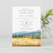 Invitation Happily Ever After Tuscany Italy Wedding (Debout devant)