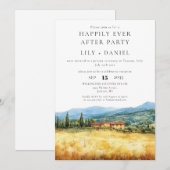 Invitation Happily Ever After Tuscany Italy Wedding (Devant / Derrière)