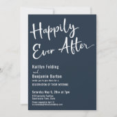 Invitation Happily Ever After Typographie Gras Blanc sur Fond (Devant)