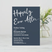 Invitation Happily Ever After Typographie Gras Blanc sur Fond (Debout devant)
