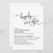 Invitation Happily Ever After Typographie, réception uniqueme (Devant / Derrière)