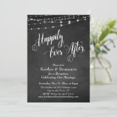 Invitation Happily Ever After Typographie Tableau Noir Lumièr (Debout devant)