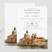 Invitation Happily Ever After Venice Wedding (Devant / Derrière)