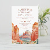 Invitation Happily Ever After Watercolor Desert Wedding (Debout devant)
