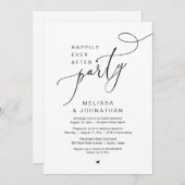 Invitation Happily Ever After Wedding Elopement Party (Devant / Derrière)