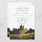 Invitation Happily Ever After Wildflowers Castle Wedding (Devant / Derrière)