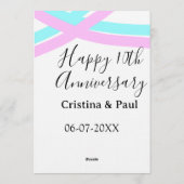 Invitation Happy 10th anniversary simple minimal wedding name (Dos)