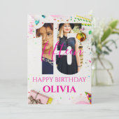 Invitation happy 15th Birthday Personalized card (Debout devant)