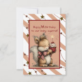 Invitation Happy 1st. Birthday to Our Baby Squirrel (Devant)