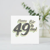 Invitation Happy 49th Birthday paint font (Debout devant)