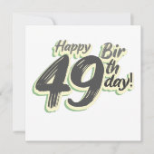 Invitation Happy 49th Birthday paint font (Devant)