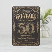 Invitation Happy 50Years Celebration Card (Debout devant)