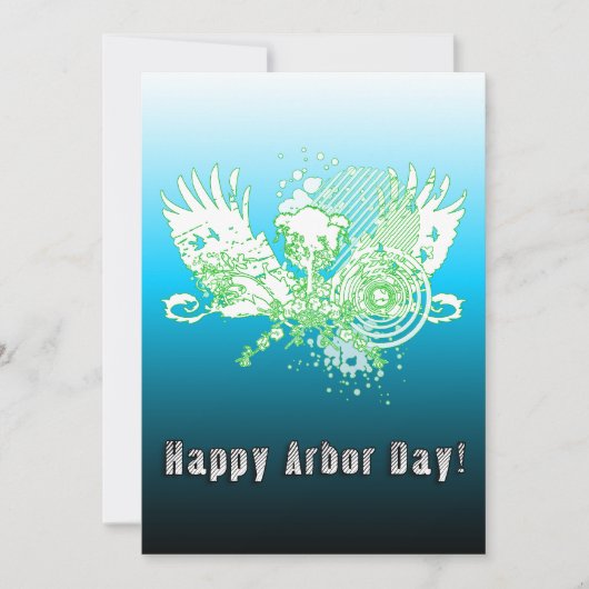 Invitation Happy Arbor Day hi-fi arbre (Devant)