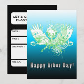 Invitation Happy Arbor Day hi-fi arbre (Devant / Derrière)