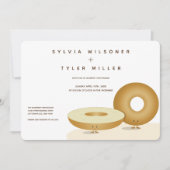 Invitation Happy Bagels Mariage crème blanche Brown (Devant)