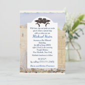 Invitation Happy Bar Mitzvah Jerusalem Kotel Tefillin Vintage (Debout devant)