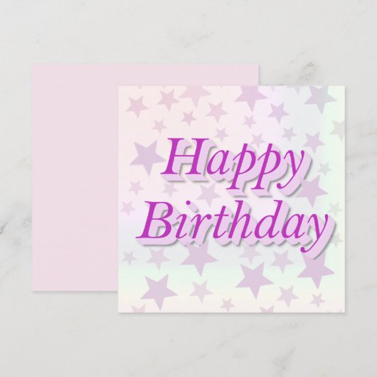 Invitation Happy Birthday!! (Devant / Derrière)