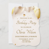 Invitation Happy Birthday Balloon Invite – Bright & Cheerful (Devant)