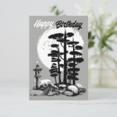 Invitation Happy Birthday Bonsai leopards (Debout devant)