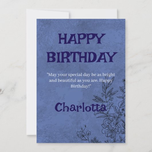 INVITATION HAPPY BIRTHDAY CHARLOTTA (Devant)