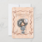 Invitation Happy Birthday Darling Daughter Turning 1 (Devant)