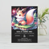 Invitation Happy Boho Fox Anniversaire numérique (Debout devant)