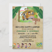 Invitation Happy Camper Anniversaire de enfant Party (Devant)