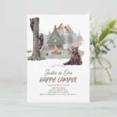 Invitation Happy Camper Mountain Bears Boy 1er anniversaire (Debout devant)