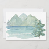 Invitation Happy Camper Photo Rustic Mountains Anniversaire (Dos)