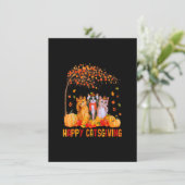 Invitation Happy Catsgiving Cute Thanksgiving Chat Amoureux C (Debout devant)