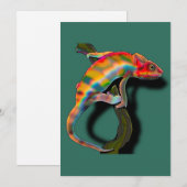 Invitation Happy chameleon (Devant / Derrière)