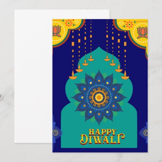 Invitation happy diwali (Devant / Derrière)