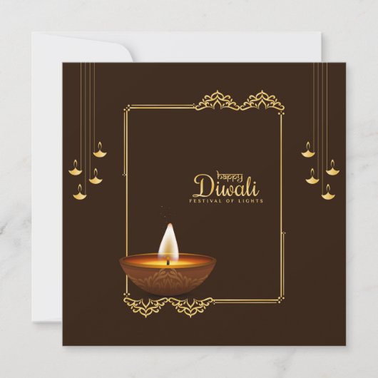Invitation Happy Diwali - Festival of Lights (Devant)