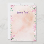 Invitation Happy Easter pink egg with bow insert photo (Dos)