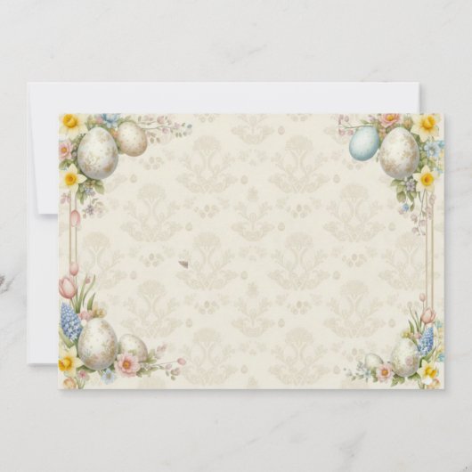 Invitation Happy Eeaster Cute Bunny (Dos)