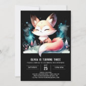 Invitation Happy Enchanted Fox Anniversaire numérique (Devant)