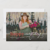 Invitation Happy Everything Simple Typographie Photo Business (Devant)