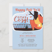 Invitation Happy Fall Ya'll Stay Cosy Folk Art Baby shower (Devant)