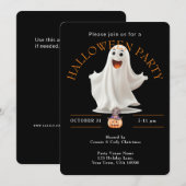 Invitation HAPPY GHOST HALLOWEEN Party (Devant / Derrière)